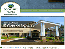 Tablet Screenshot of foothillacres.com